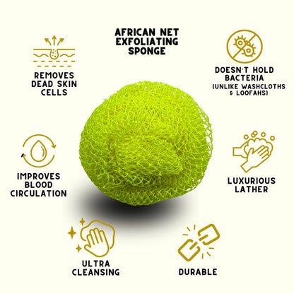 African Net Exfoliating Bath Sponge