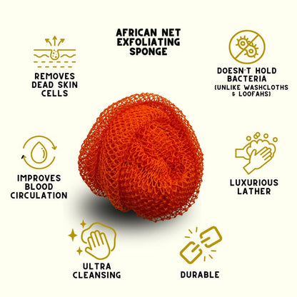 African Net Exfoliating Bath Sponge
