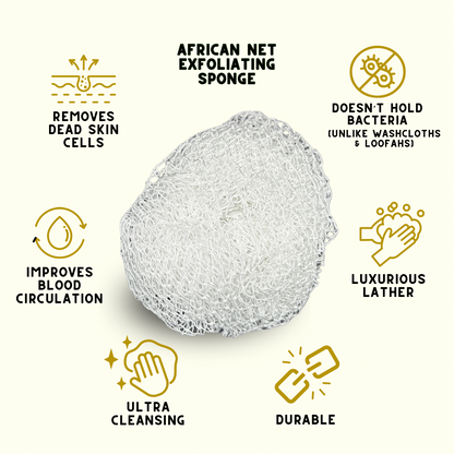 African Net Exfoliating Bath Sponge