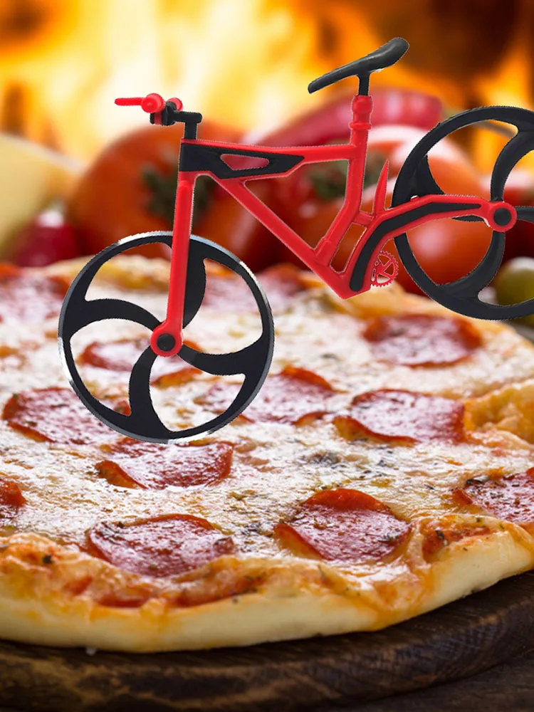 WheelieSlice Stainless Steel Bicycle Pizza Cutter
